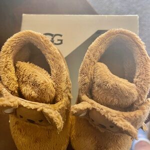Ugg Brown Fuzzy Animal Slippers